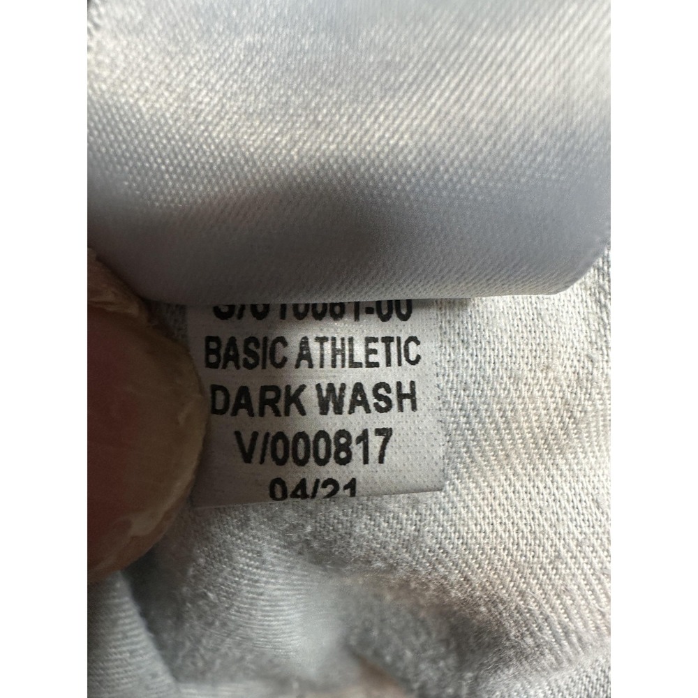 Old Navy Athletic Jeans Mens 34x34 (34x31) Dark Wash Blue Built-In Flex Denim - Picture 13 of 14
